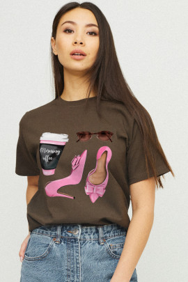 Футболка Boyfriend / дихаючий принт /