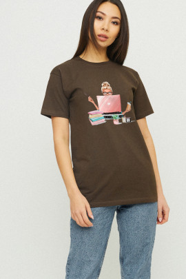 Футболка Boyfriend / дихаючий принт /