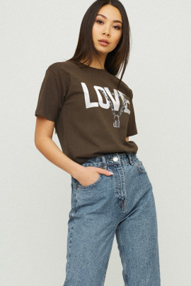 Футболка Boyfriend / дихаючий принт /