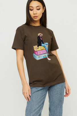 Футболка Boyfriend / дихаючий принт /