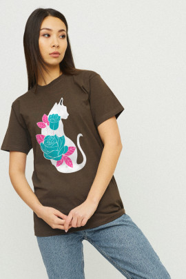 Футболка Boyfriend / дихаючий принт /