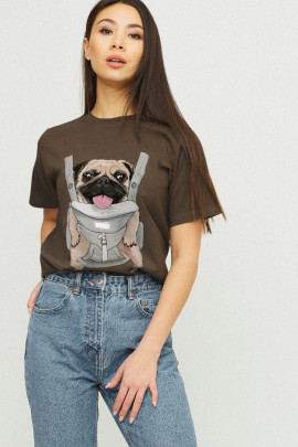 Футболка Boyfriend / дихаючий принт /