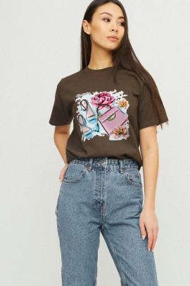 Футболка Boyfriend / дихаючий принт /