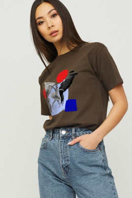 Футболка Boyfriend / дихаючий принт /