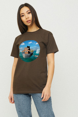 Футболка Boyfriend / дихаючий принт /