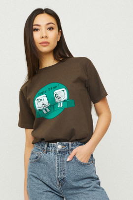 Футболка Boyfriend / дихаючий принт /