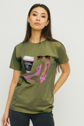 Футболка Boyfriend / дихаючий принт /