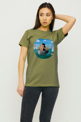 Футболка Boyfriend / дихаючий принт /