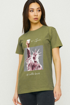 Футболка Boyfriend / дихаючий принт /