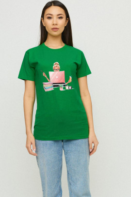 Футболка Boyfriend / дихаючий принт /