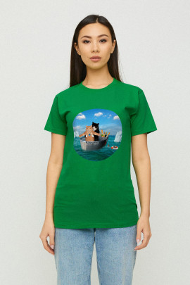 Футболка Boyfriend / дихаючий принт /