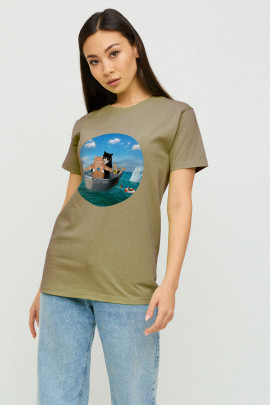 Футболка Boyfriend / дихаючий принт/