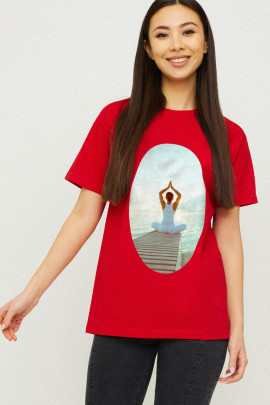 Футболка Boyfriend / дихаючий принт /