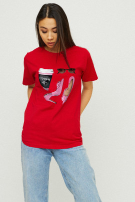 Футболка Boyfriend / дихаючий принт /