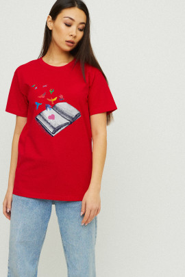 Футболка Boyfriend / дихаючий принт /