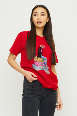 Футболка Boyfriend / дихаючий принт /