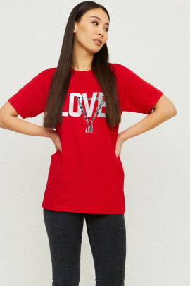 Футболка Boyfriend / дихаючий принт /