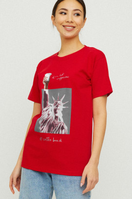 Футболка Boyfriend / дихаючий принт /