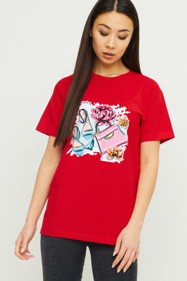 Футболка Boyfriend / дихаючий принт /