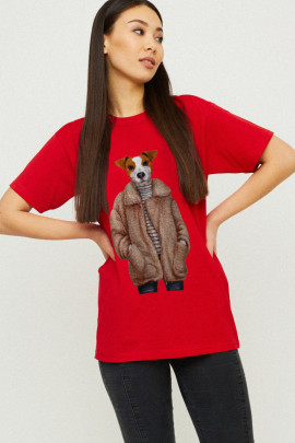 Футболка Boyfriend / дихаючий принт /