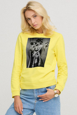 Світшот жіночій з принтом basic  /no flis/ 