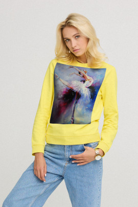 Світшот жіночій з принтом basic  /no flis/ 