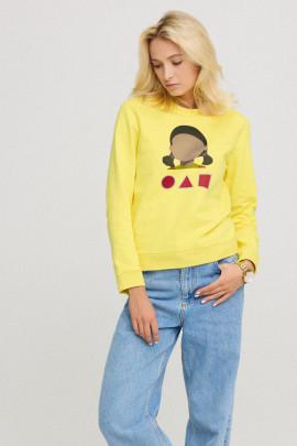 Світшот жіночій з принтом basic  /no flis/ 