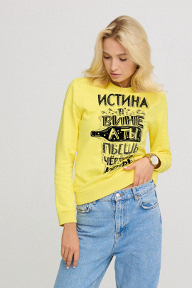 Світшот жіночій з принтом basic  /no flis/ 