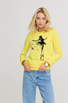 Світшот жіночій з принтом basic  /no flis/ 