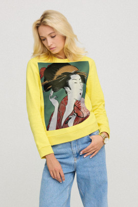 Світшот жіночій з принтом basic  /no flis/ 