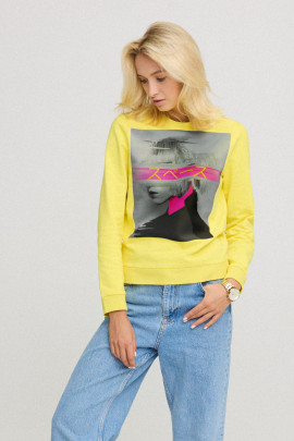 Світшот жіночій з принтом basic  /no flis/ 