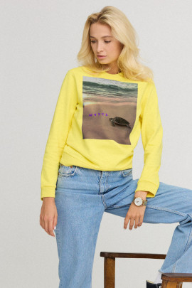 Світшот жіночій з принтом basic  /no flis/ 