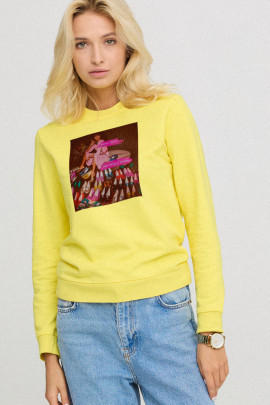 Світшот жіночій з принтом basic  /no flis/ 