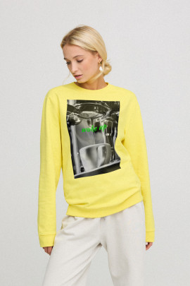 Світшот жіночій з принтом оверсайз  /no flis/ 