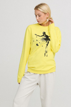 Світшот жіночій з принтом оверсайз  /no flis/ 