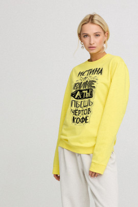 Світшот жіночій з принтом оверсайз  /no flis/ 