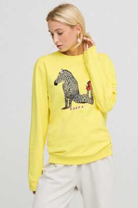 Світшот жіночій з принтом оверсайз  /no flis/ 