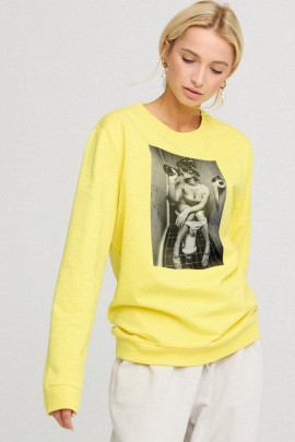 Світшот жіночій з принтом оверсайз  /no flis/ 