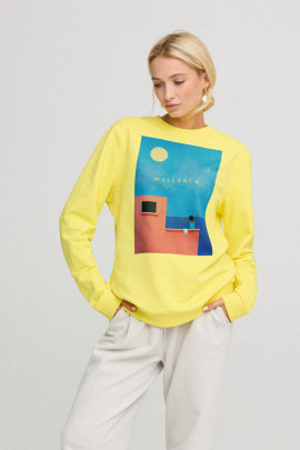 Світшот жіночій з принтом оверсайз  /no flis/ 