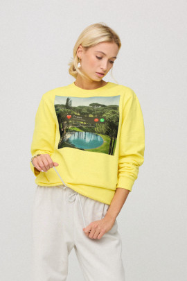 Світшот жіночій з принтом оверсайз  /no flis/ 