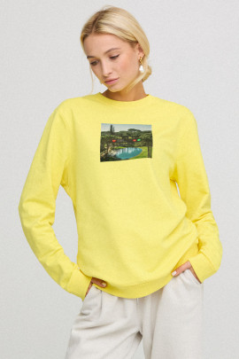 Світшот жіночій з принтом оверсайз  /no flis/ 