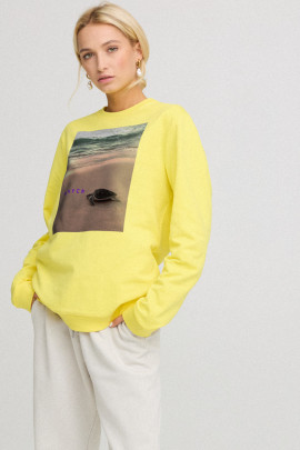 Світшот жіночій з принтом оверсайз  /no flis/ 