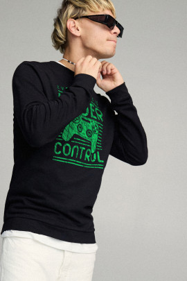 Світшот чоловічий BASIC /no flis/