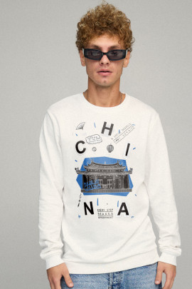 Світшот чоловічий BASIC /no flis/