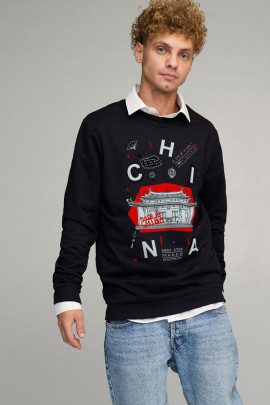 Світшот чоловічий OVERSIZE /no flis/