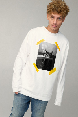 Світшот чоловічий OVERSIZE /no flis/