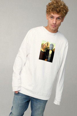 Світшот чоловічий OVERSIZE /no flis/