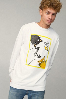 Світшот чоловічий OVERSIZE /no flis/