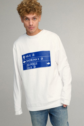 Світшот чоловічий OVERSIZE /no flis/