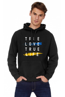 Худі чоловіча YAPPI чорна патріотична з флісом